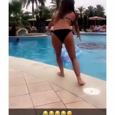 Chilling in the pool