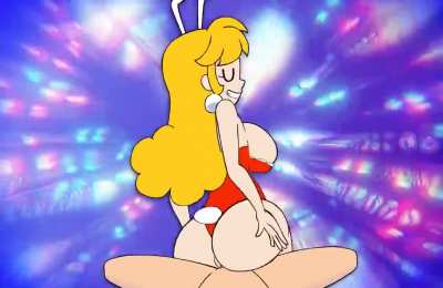 Two bunny girls pleasing a cock