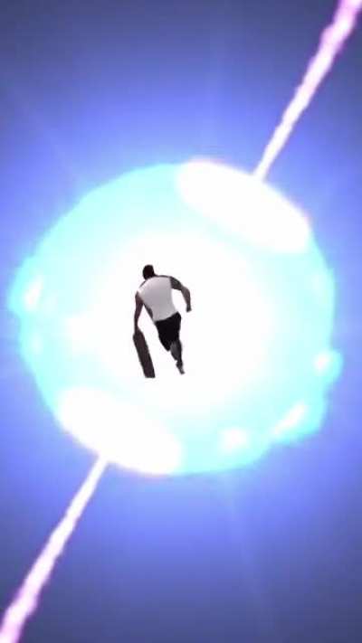guy running with skateboard and goes to space instead of getting on