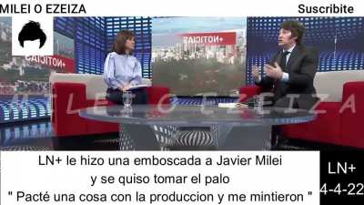Milei abandona un programa de LN+: 