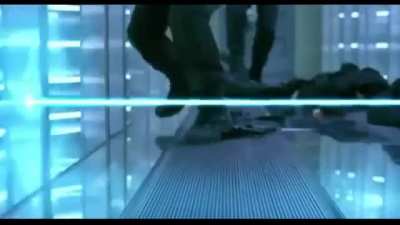 Drake & Josh in Resident Evil's (2002) laser room.