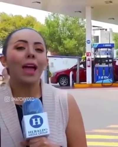 Cameraman got his priorities right