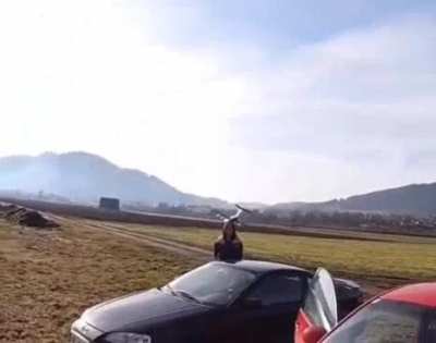 Plane going down fast