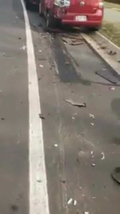 Aftermath of a drunk driver. “This motherfucker”