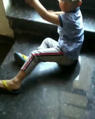 Indian kid throwing a tantrum