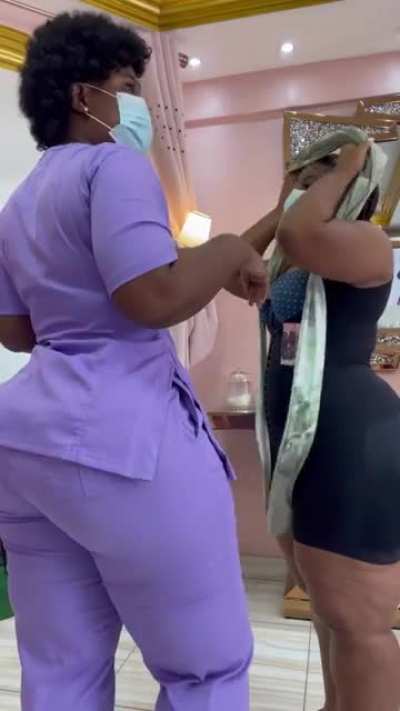 Abidiva slapping daughter big booty,, while she has her own big booty