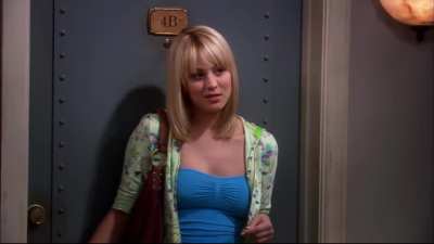 Young Penny in Blue Top with Bangs