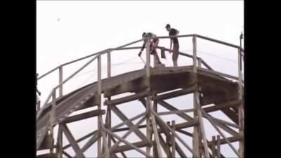 Worlds smallest roller coaster car is freaking me out.