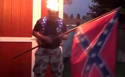 Guy Sets Himself On Fire