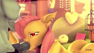 [Cert<wbr>edia]<wbr>[SFM] - Anthro Flutterbat X Rainbow Dash Blowjob - 4K Animation with Sound