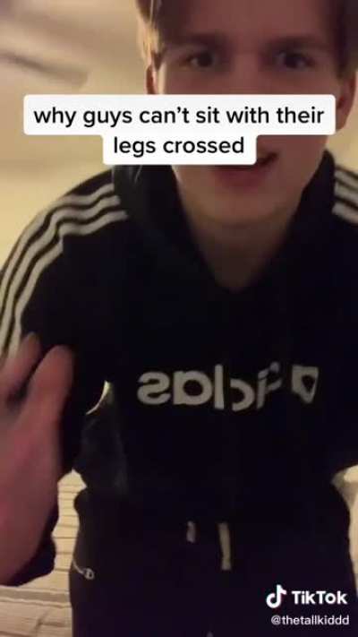 Why guys can’t sit with their legs closed.