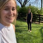 my friend and her sister attempt to do a flip