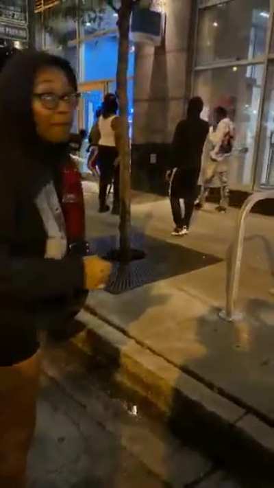 People were looting stores in Chicago last night as residents threw food and garbage down on them from the highrises