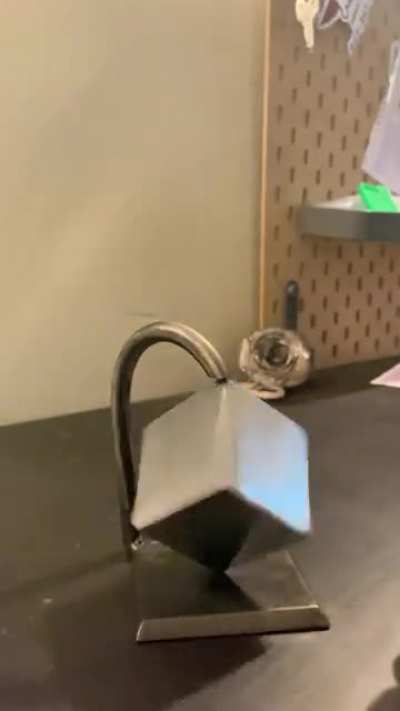 Steel Kinetic Desk Sculpture.