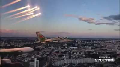 Yak-130 deploying flares