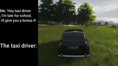 drive fast taxi driver