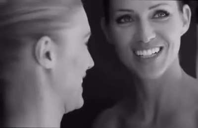 BTS with Tricia Helfer on the Dennys Ilic Acting Outlaws photoshoot