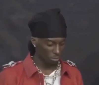 He looks like he didn’t remember this is his own song