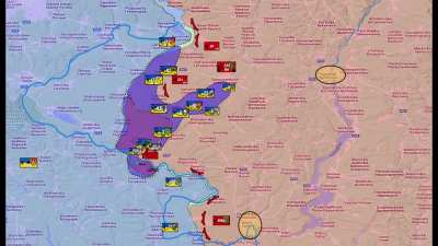 Animated map showing the successful counteroffensive during the last three days in the Kharkiv region