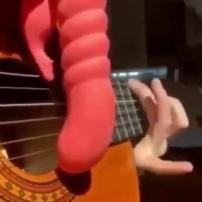 a really unique way to play the guitar