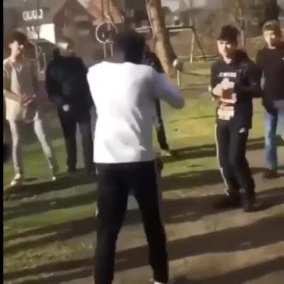 15 Year old Fatlind Albo suckerpunches old people.