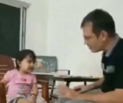 Little Girl conversing in Samskrutam.