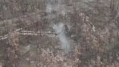 Risky operation carried out by fighters from the Spear Group unit (12th Azov brigade) in the Serebryansʹkyy forest. They fire at enemy positions with an 82-mm mortar. Russian positions were just 400m away and at some point they even came under Russian fir