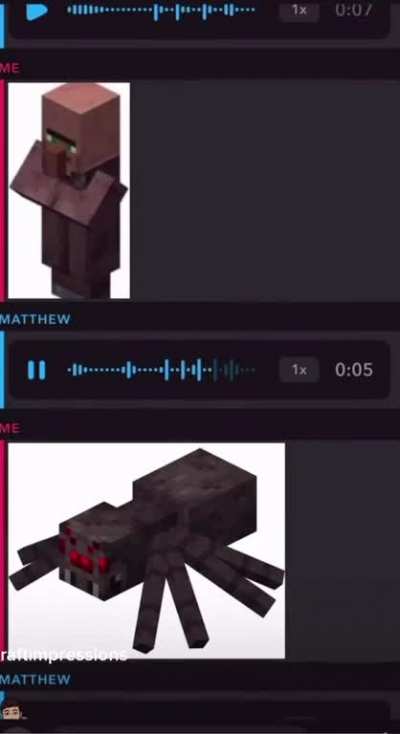 Asked my friend to do mobs impressions…