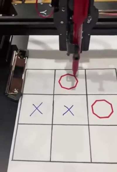 Robot thinking outside the box.