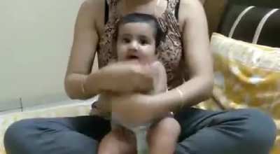 This baby (and his mommy) has some pretty slick moves