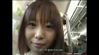 Japanese Girl Walking Naked On A Crowded Train Before Sucking Dick And Getting Fucked