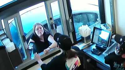 Hitting a minimum wage employee with your phone