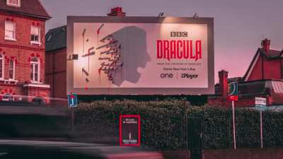 Just a billboard with some bloody stakes in it. Until the sun goes down.