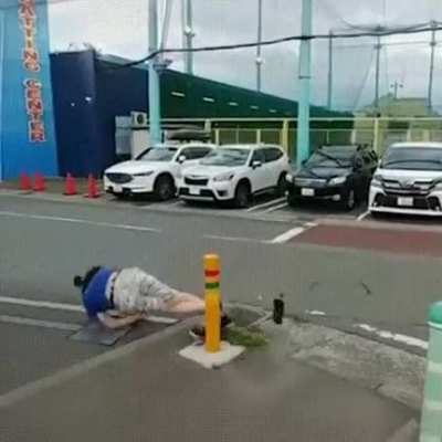 Trying to jump on poles