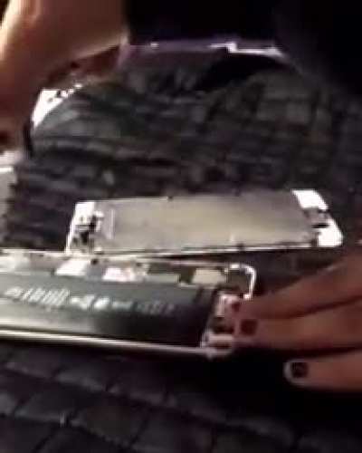 Cutting a battery