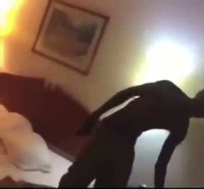 Taunting someone with a gun in their own home