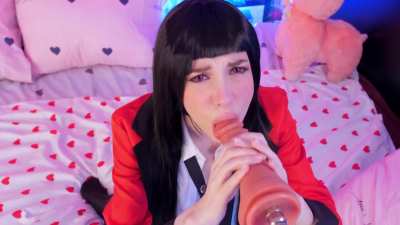 Yumeko Jabami from Kakegurui cosplayer gives you POV blowjob deep