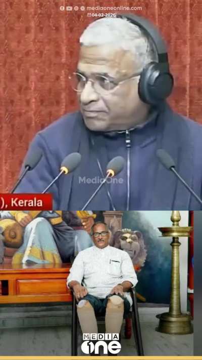 John Brittas’ reply to MP Sadanandan for placing his artificial limbs on the desk,in the Rajyasabha.
