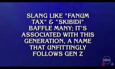 This did NOT just appear on Jeopardy…