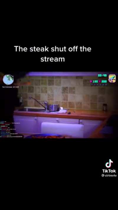 His meat ended his stream