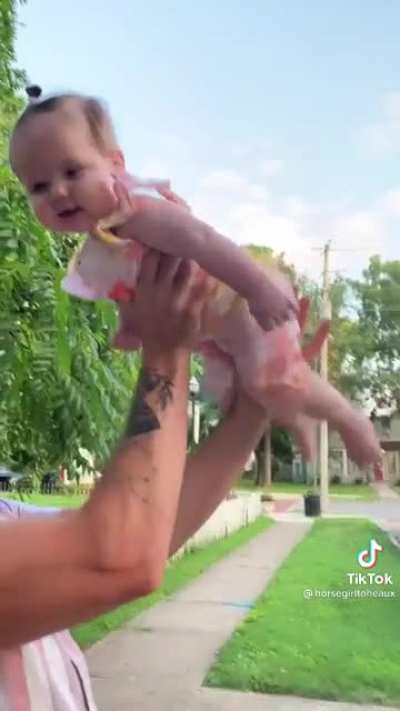 First she swam, now she flies.