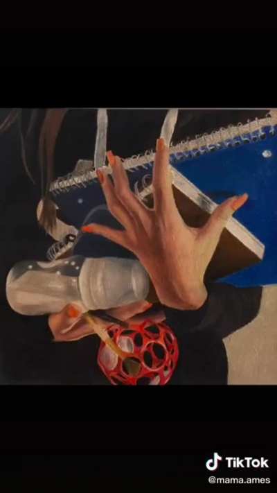 This girl’s art portfolio on being a teen mom.