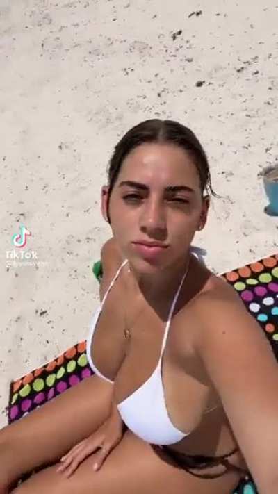 Lyss loves showing off those huge tiddies