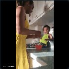 Mom told him not to touch the food