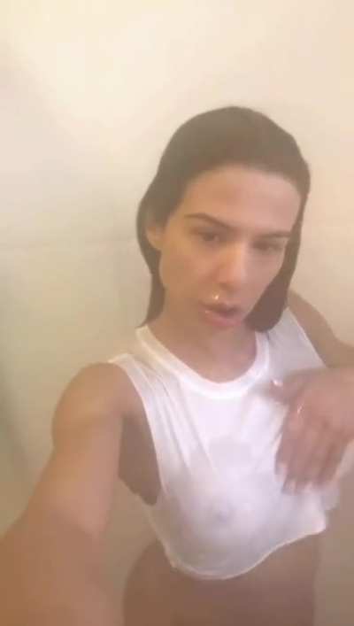 Eva andressa in the bathroom 