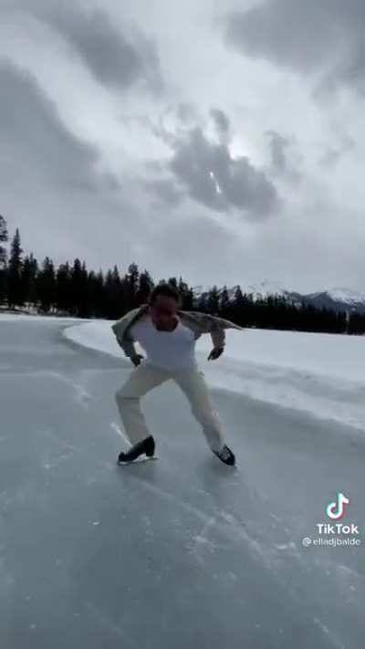 Holding a camera steady on skates