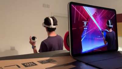 Recording a Beat Saber Mixed Reality video with only a Quest 2 and an iPad