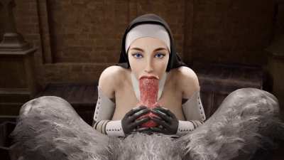 She loves drinking from her favorite werewolf cock (rekin3d)