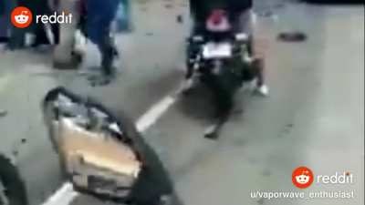 41 year old dead after his car was hit by a truck with brake failure. 10 others were injured and 20+ vehicles were hit