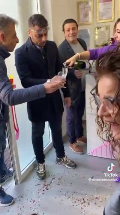 To celebrate with a drink
